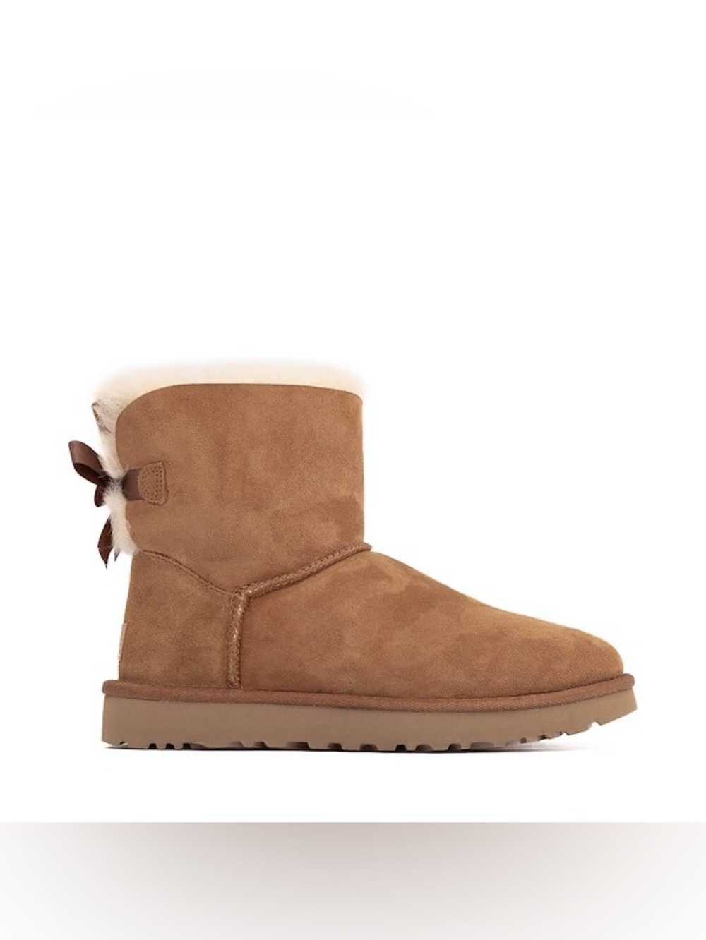 UGG Classic Short Suede Shearling Boot in Chestnut